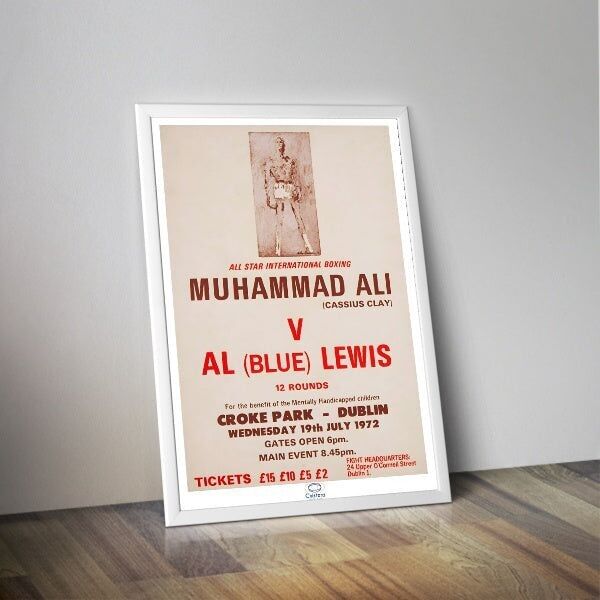 Affiche boxe Ali contre Al Lewis I Combat de boxe I boxing
