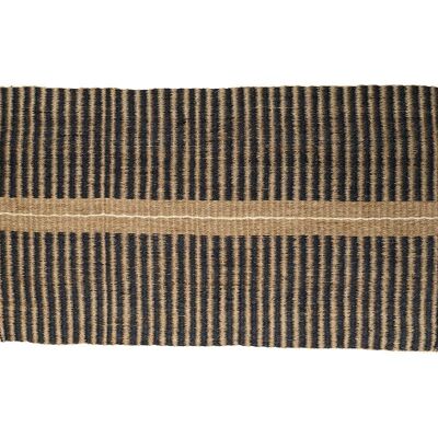 NYUNGU: Natural & Black Woven Sisal Doormat