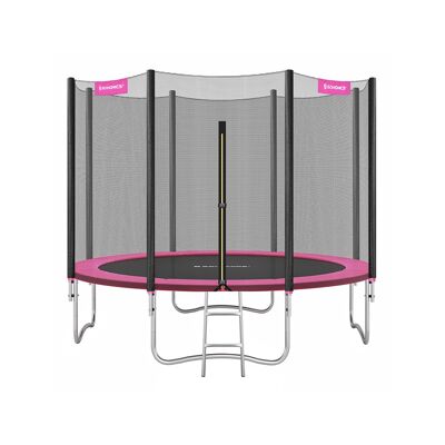 Trampolino Ø 305 cm con rete di sicurezza rosa