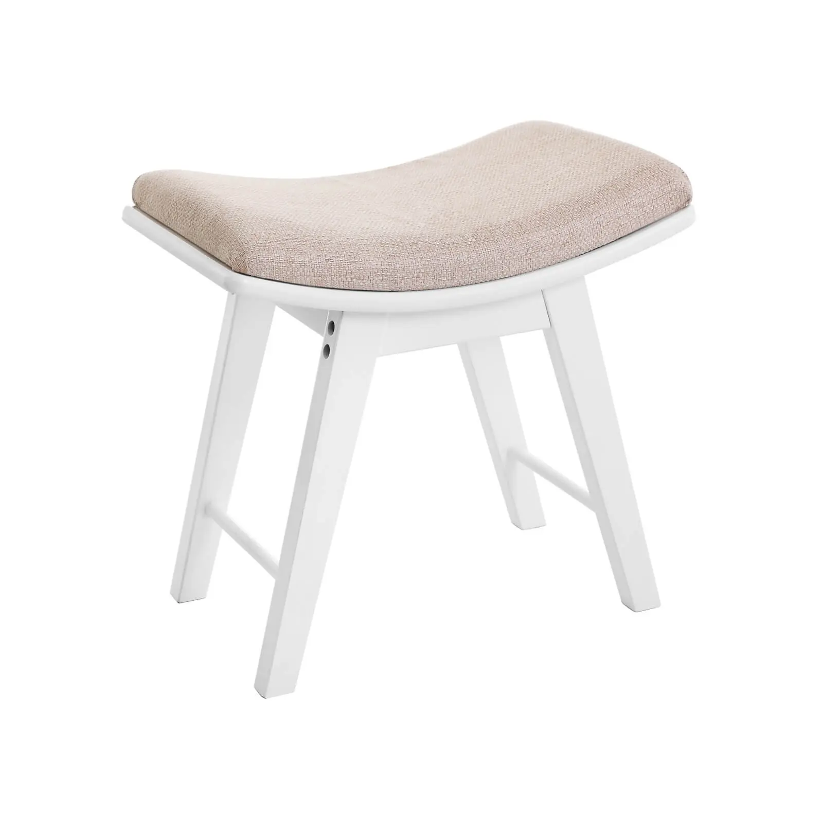 Buy wholesale Concave upholstered stool white-beige