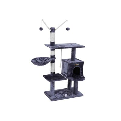 Tiragraffi con grotta 134 cm grigio fumo