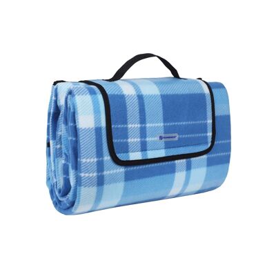Manta de picnic franela azul-blanco XXL