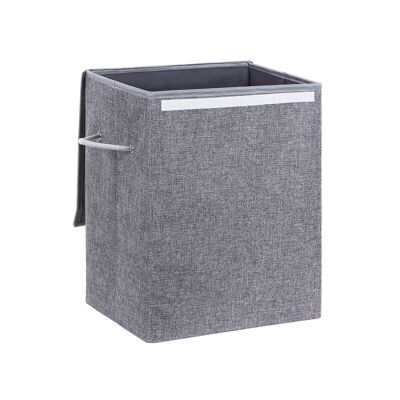 Cesto per biancheria simil lino 60 L grigio