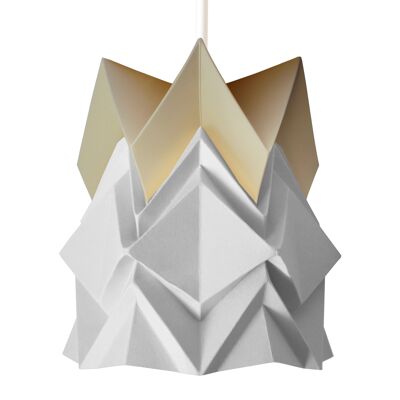 Small Two-tone Origami Pendant Light - L - Vanilla