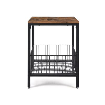 Table d'appoint avec panier en fil