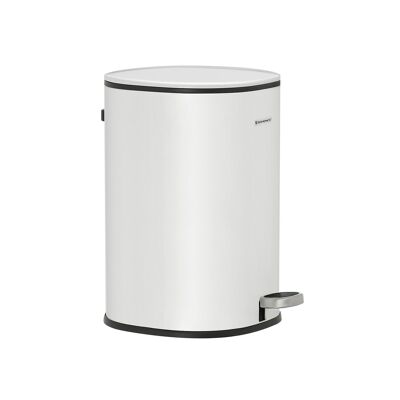 Papelera de 5 litros con tapa y cubo interior fabricado en acero negro