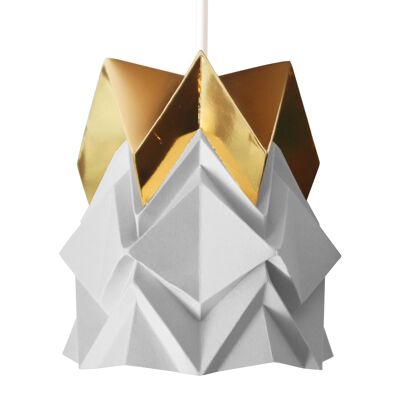 Pequeña lámpara colgante de origami en dos tonos - L - Dorado