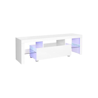 Mueble de televisión con iluminación LED.