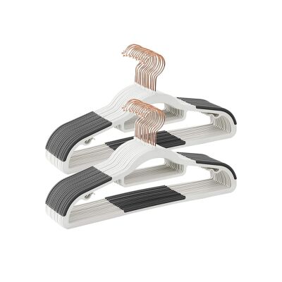 Perchas para chaquetas de plástico, juego de 30