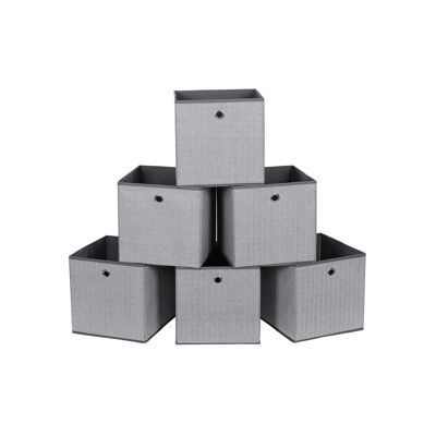 Storage boxes set of 6 dark grey