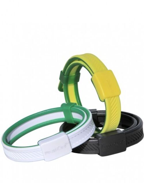 MoustiCare® Bracelet Blanc/Vert ; Black ; Yellow/Green