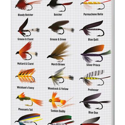 Carnet de notes de pêche à la mouche vintage (A5 120 pages lignées)
