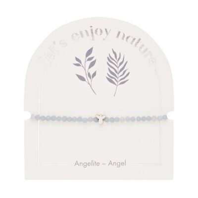 Pulsera Disfrutemos de la naturaleza angelita-acero inoxidable.-ángel