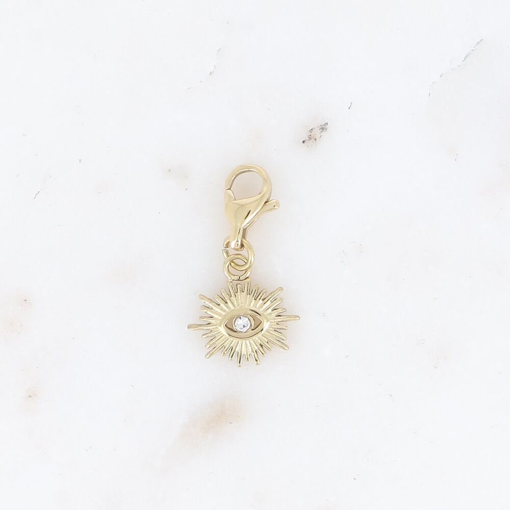 Charm - ojo brillante en acero inoxidable