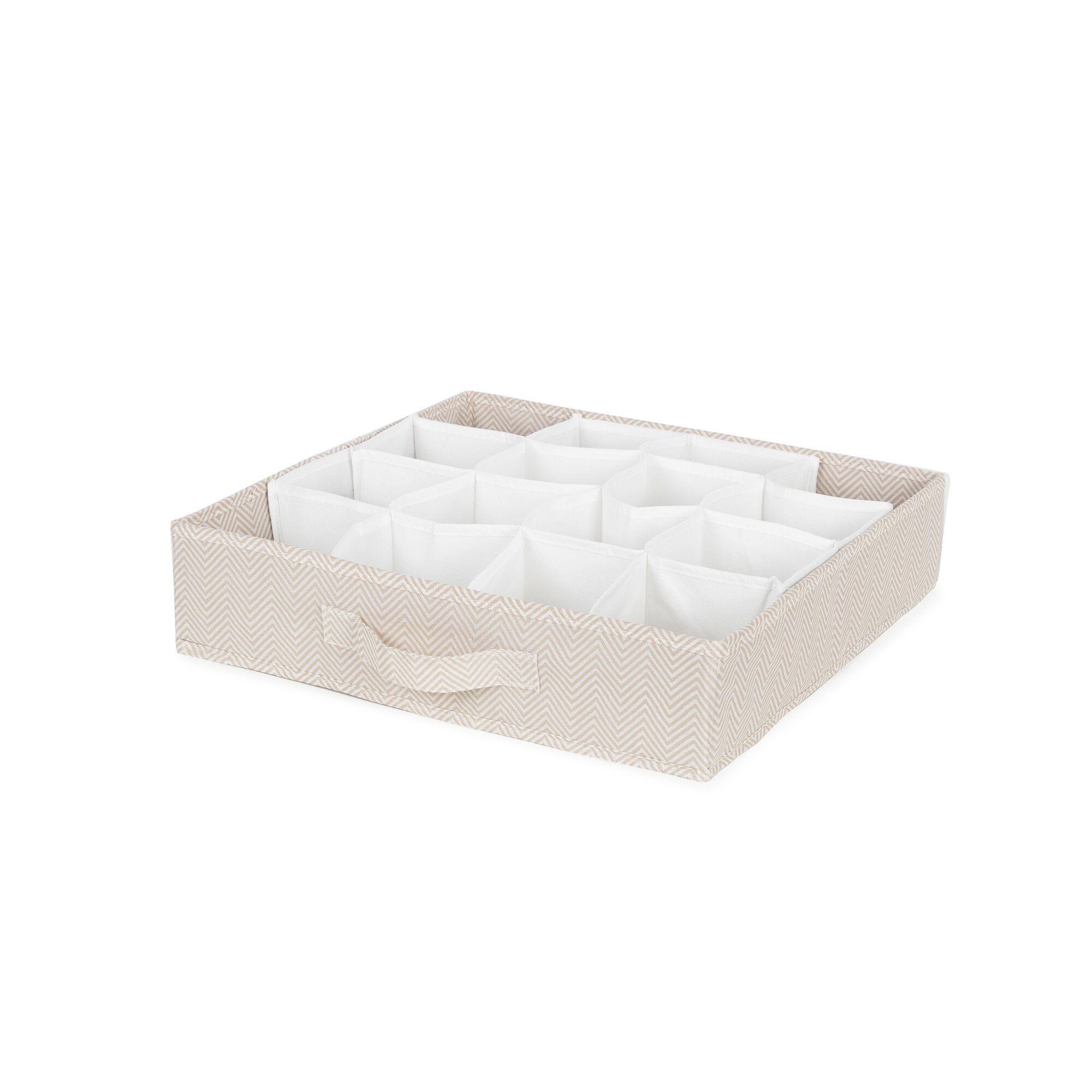 NANCY Beige Organizer per cassetti - Compattatore 40x40x9 cm RAN11533