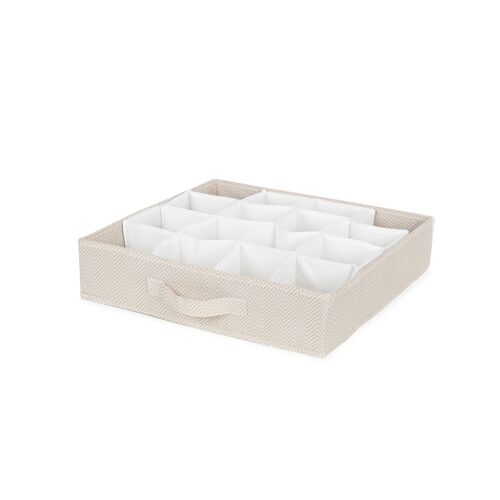 Organisateur de Tiroirs NANCY Beige - Compactor 40x40x9 cm
