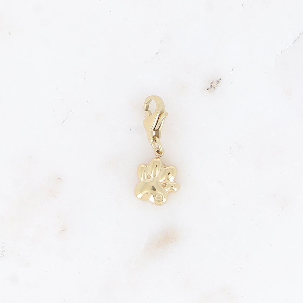 Charm - mini pata de perro en acero inoxidable