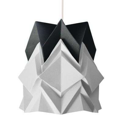 Kleine zweifarbige Origami Pendelleuchte - L - Schwarz