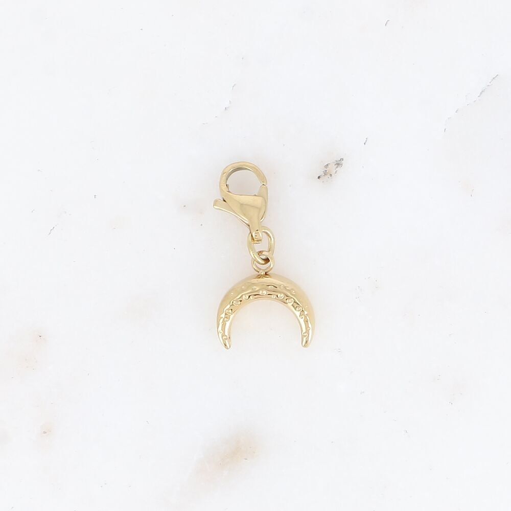 Charm - luna creciente martillada