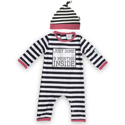 Baby Bundle für neugeborene Mädchen - Just Done 9 Monate Inside® - Babyparty-Geschenk - Coming Home Outfit - Babymitteilung - Lazy Baby®