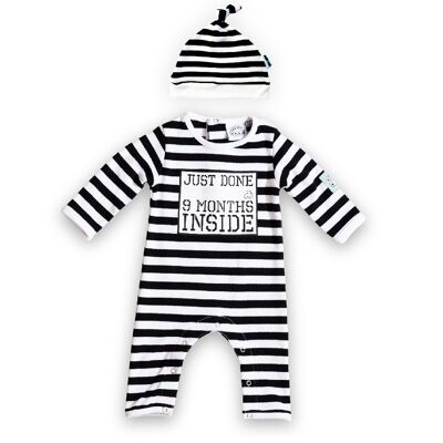 Babyparty-Bundle-Geschenk für neugeborenes Unisex-Baby - gerade fertig 9 Monate Inside® - Babyparty-Geschenk - Coming Home Outfit - Babymitteilung - Lazy Baby®