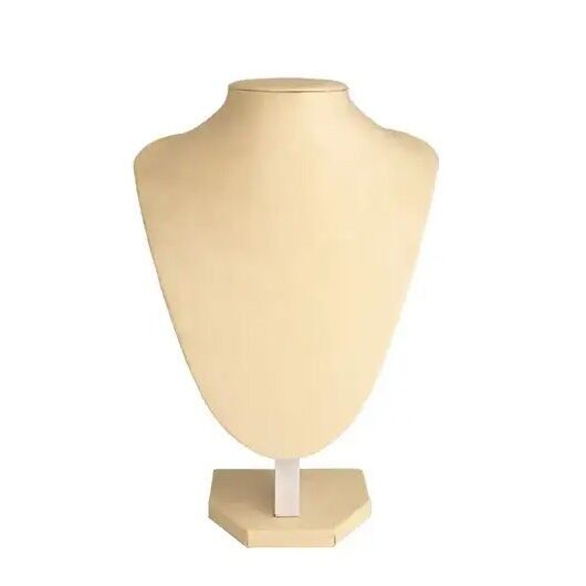 Espositore grande per collane - Pelle scamosciata beige