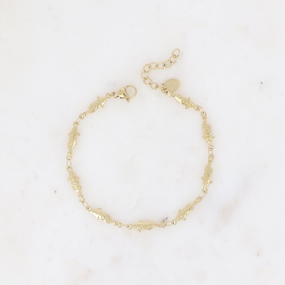 Bracciale: maglia a forma di pesce in acciaio inossidabile