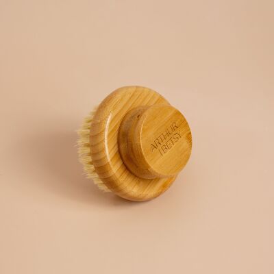Cepillo redondo para el cuerpo seco, cepillado corporal, cuidado corporal, sisal