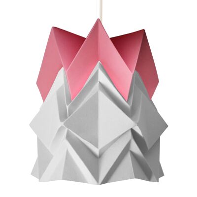 Kleine zweifarbige Origami Pendelleuchte - L - Pink