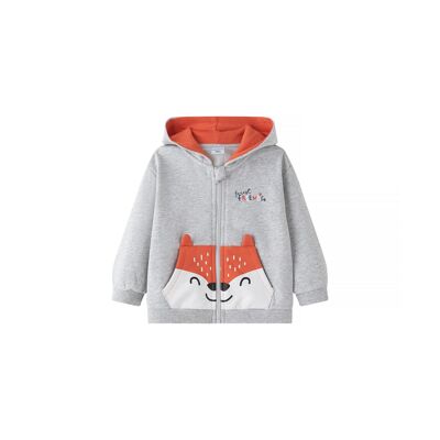 Sweat à capuche en tricot brossé bébé garçon