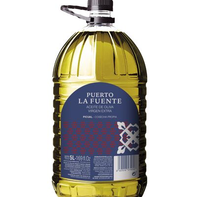 Puerto la Fuente-Aceite de oliva Virgen Extra caja de 
3 unidades garrafas de 5l.