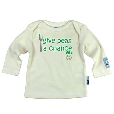Cadeau de bébé paresseux - Donnez aux pois une chance T-shirt à manches longues