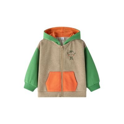 Chaqueta Con Capucha De Punto Perchado De Bebé Niño