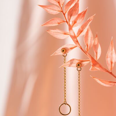 Boucles d'oreilles Citron : fines et minimalistes