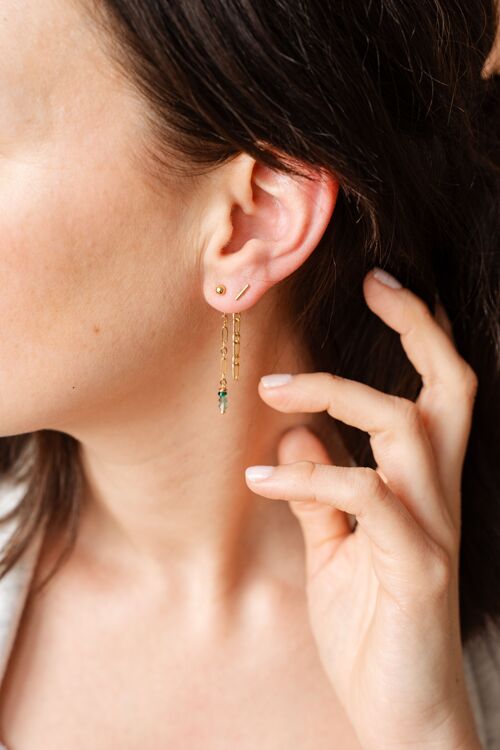 Boucles d'oreilles Isabelle : élégantes et délicates avec toupies en cristal Swarovski