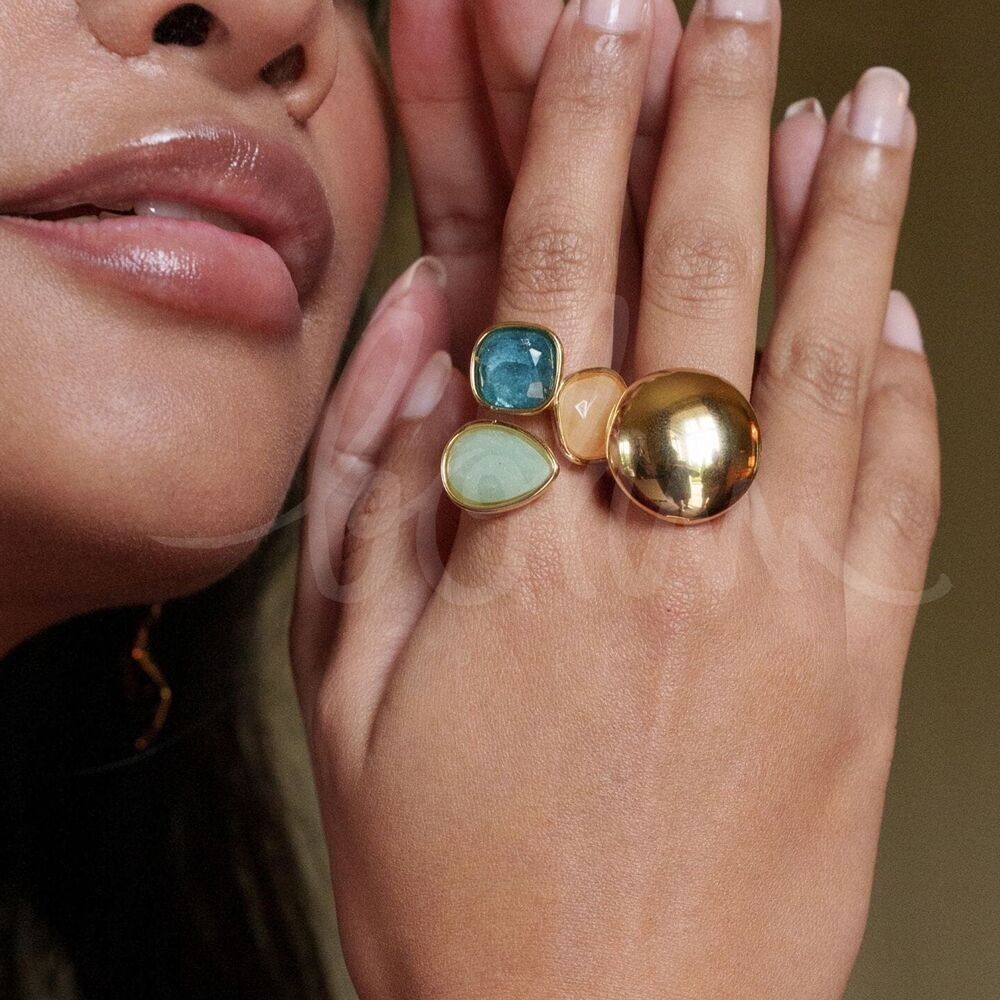 Sidia-Ring – gewölbte runde Form, glatt und glänzend