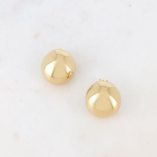 Boucles puces - rond bombé, lisse et miroir 20mm