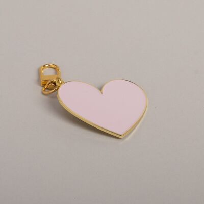 Llavero corazón grande rosa (PU = 6 piezas)