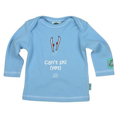 Lazy Baby Gift para esquiadores - No puedo esquiar pero camiseta azul