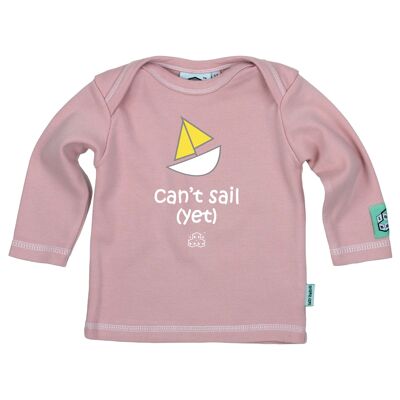 Cadeau de bébé paresseux pour les marins - ne peut pas encore naviguer T-shirt rose