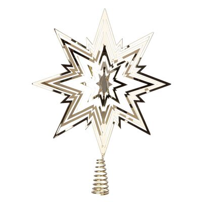Estrella decorativa para árbol Estrella 3D, H.23cm