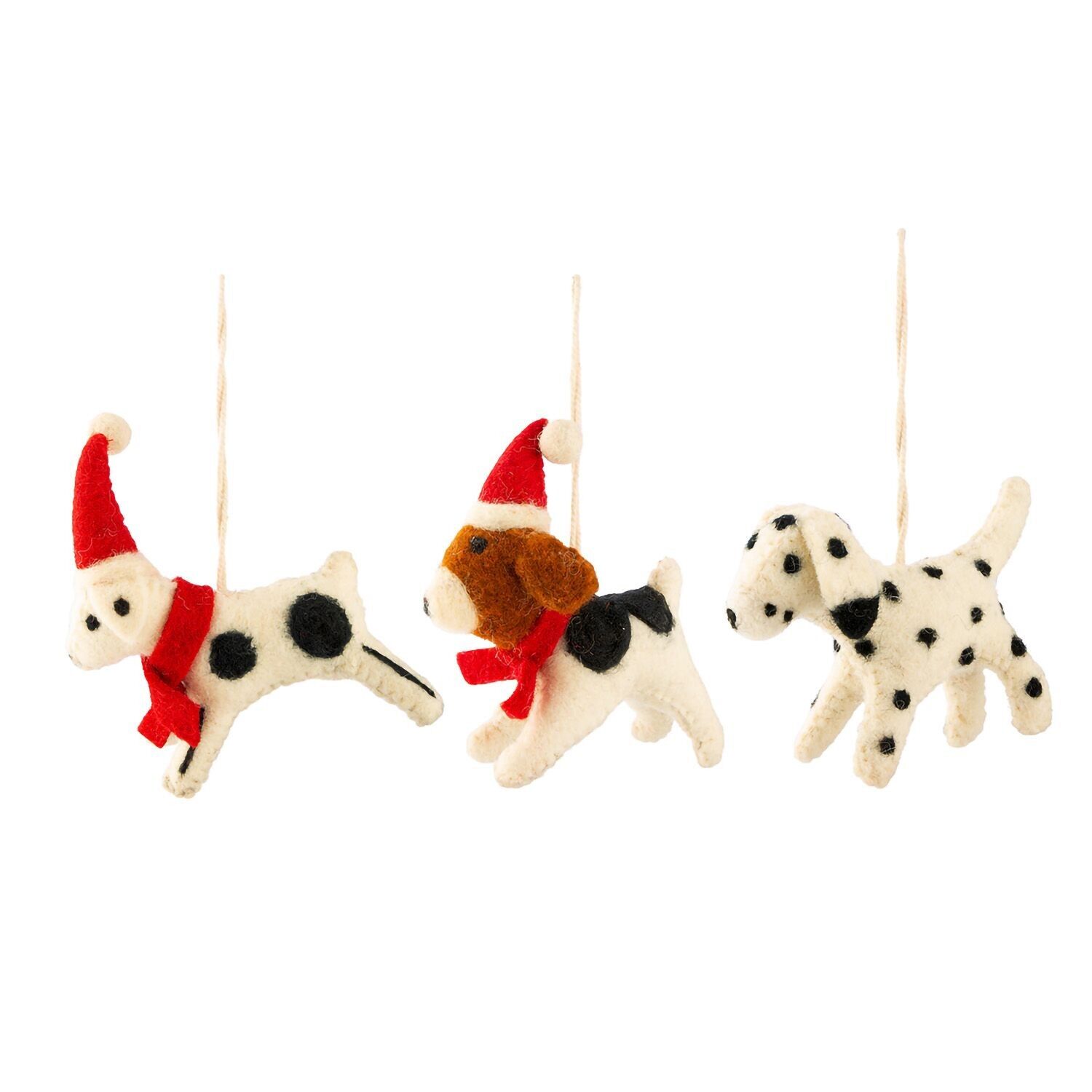 Baumschmuck Hund Pongo 3fach sortiert, H.13,5 cm