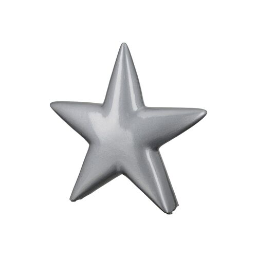 Dekoobjekt Stern, silberfarben H.22 cm