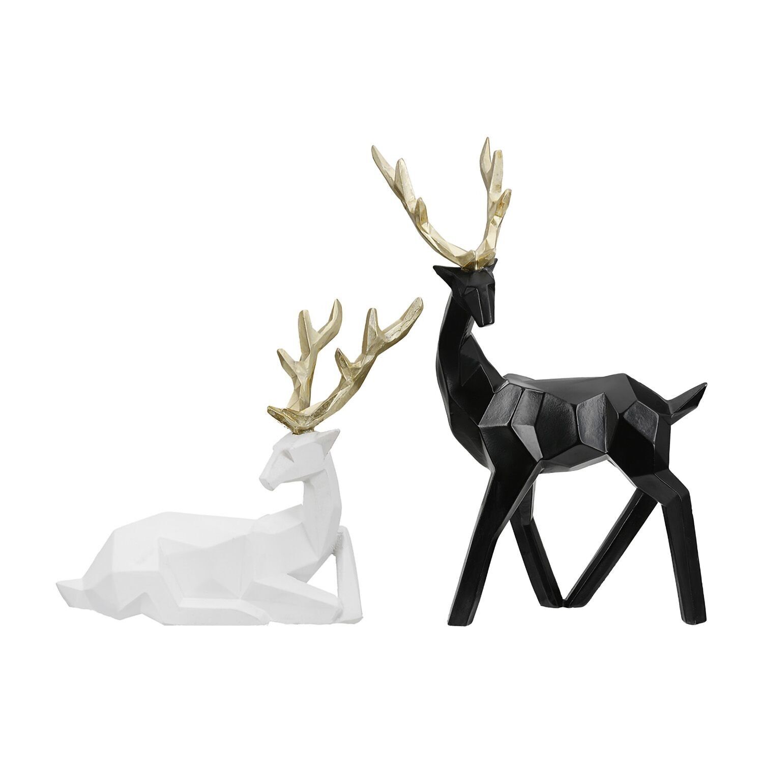 Figur Hirsch Haimo, weiß H.17,5 cm