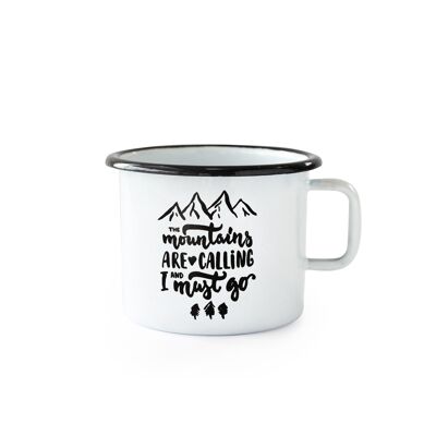 Enamel mug MOUNTAINS