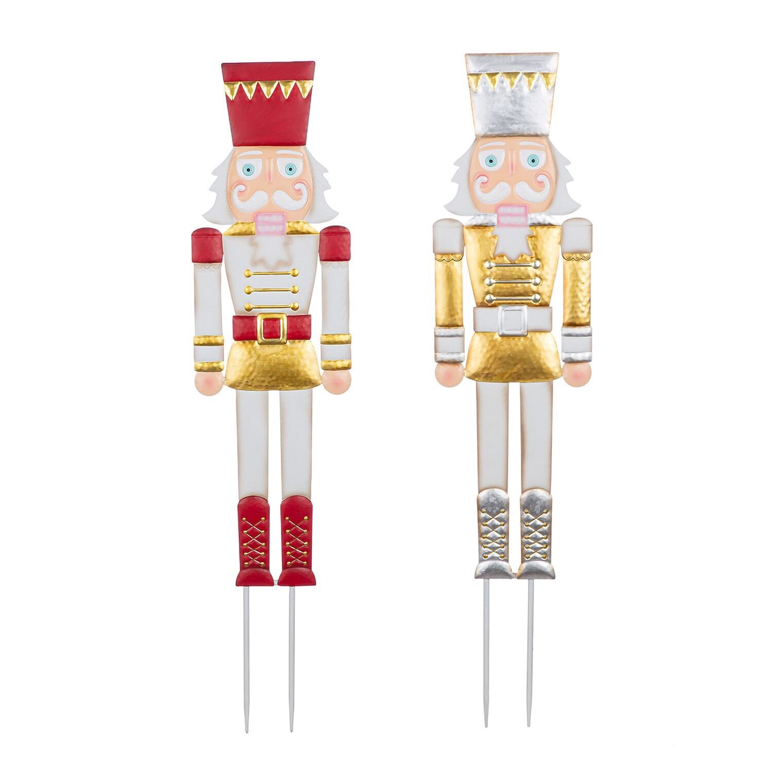 Gartenstecker Nussknacker Norman 2fach sortiert, H.92 cm