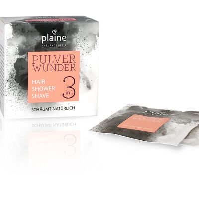 plaine Powder Wonder 3in1 hair - shower - shave, 10 sachets