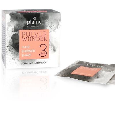 plaine Powder Wonder 3in1 capelli - doccia - rasatura, 10 bustine
