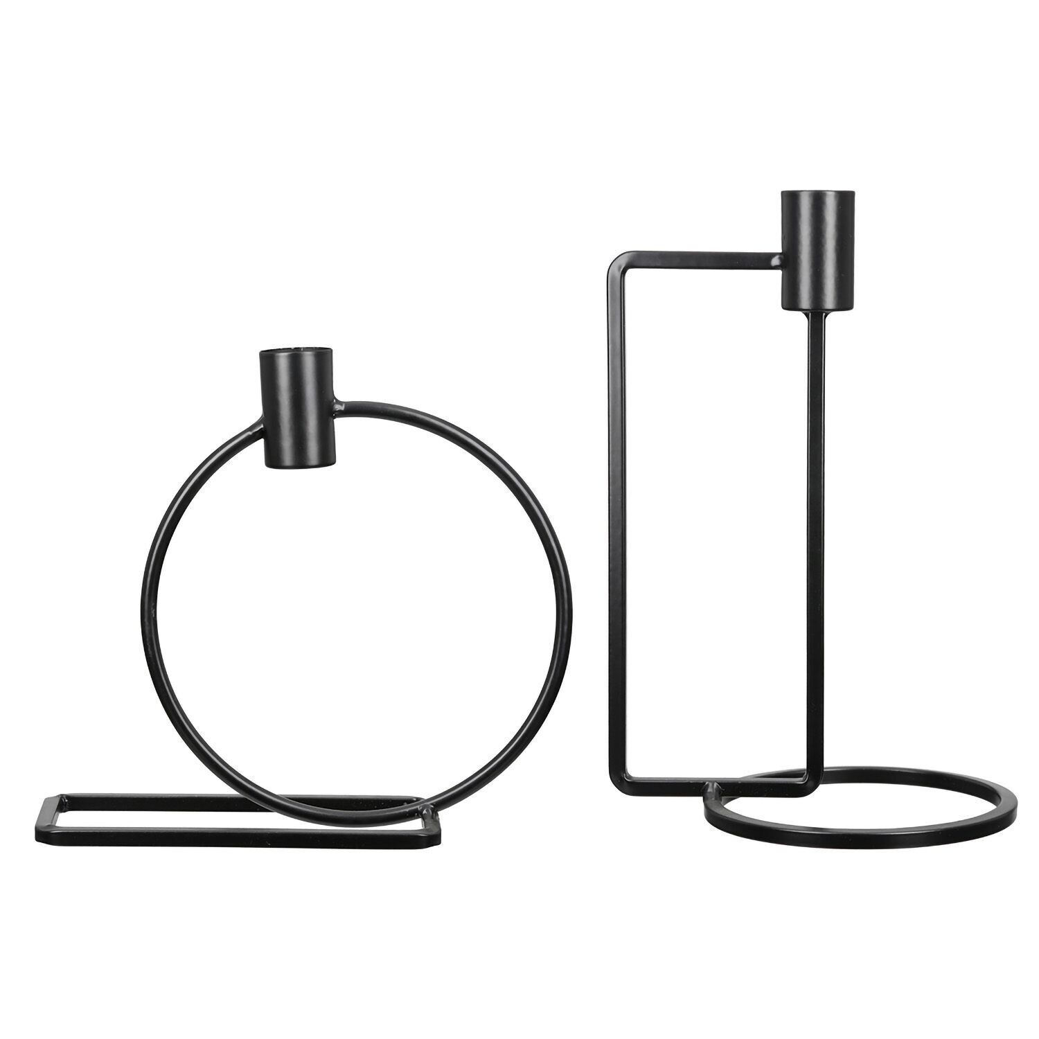 Candeliere rettangolare; rotondo Credo 2 assortiti, H.22 centimetri