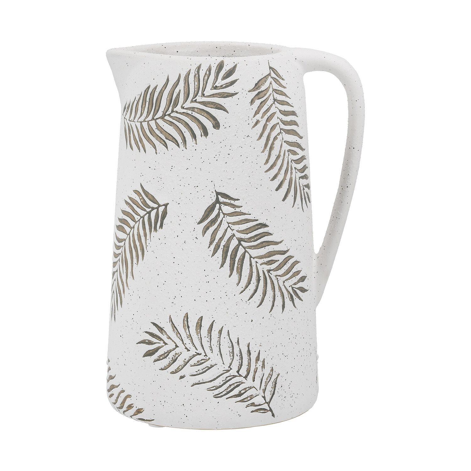 Jarrón / Jarrón Helecho, blanco H.20,5 cm